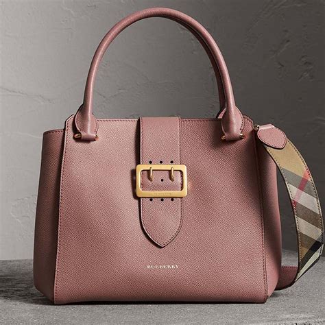 burberry small canter red leather tote|Burberry buckle medium tote pink.